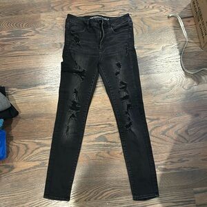 American Eagle Super Super Stretch Skinny Destroyed